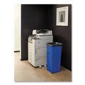 Trash & Waste Bins | Rubbermaid Commercial FG356973BLUE 23 Gallon Plastic Recycled Untouchable Square Recycling Container - Blue image number 3