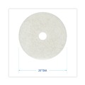 Cleaning Cloths | Boardwalk BWK4020NAT 20 in. Diameter Burnishing Floor Pads - Natural White (5/Carton) image number 2