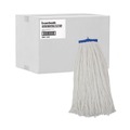 Cleaning & Janitorial Supplies | Boardwalk BWK724RCT 24 oz. Cut-End Lie-Flat Rayon Wet Mop Head - White (12/Carton) image number 2