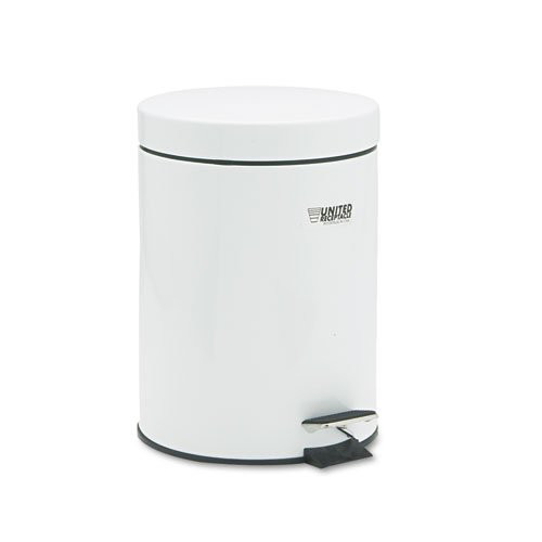 Trash & Waste Bins | Rubbermaid Commercial MST15EPL 1.5-Gallon Round Steel Medi-Can (White) image number 0