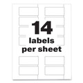Office Jansan | Avery 60537 PermaTrack 1.25 in. x 2.75 in. Laser Printers Destructible Asset Tag Labels - White (112/Pack) image number 5