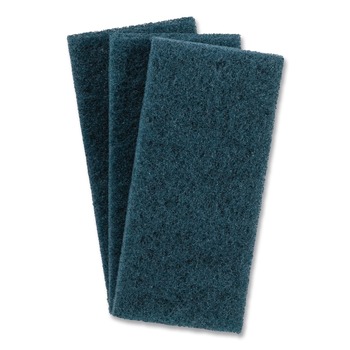 Boardwalk 4.62 x 10 Medium-Duty Scrub Pad - Blue (10/Carton)