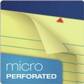 Office Jansan | Ampad 20-222 8.5 in. x 11.75 in. Perforated Writing Pads - Narrow, Canary Yellow (1-Dozen) image number 3