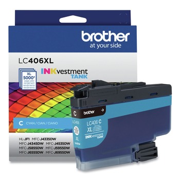 Brother INKvestment 5,000 Page-Yield High-Yield Ink - Cyan