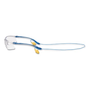3M Virtua Plastic Frame Polycarbonate Lens Sport CCS Protective Eyewear - Blue Frame/Clear Lens