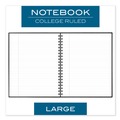 Office Jansan | Cambridge Limited 06100 11 in. x 8.5 in. 1-Subject Wide/Legal Rule Hardbound Notebook with Pocket - Black Cover (96 Sheets) image number 4