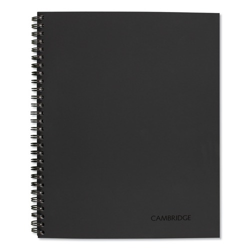 Office Jansan | Cambridge 06064 (80) 11 in. x 8.5 in. Sheets Action Planner Project-Management Format Wirebound Guided Business Notebook - Dark Gray Linen Cover image number 0