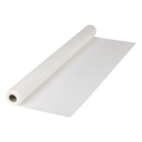 Office Jansan | Hoffmaster 114000 40 in. x 300 ft. Plastic Roll Tablecover - White (1/Carton) image number 0