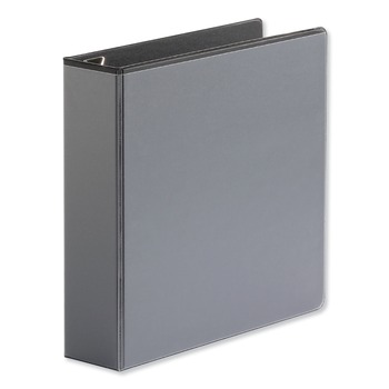 Universal 2 in. Capacity 11 in. x 8.5 in. 3 Rings Deluxe Easy-to-Open D-Ring View Binder - Black
