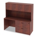  | Alera ALEVA286615MC 64.75 in. x 154 in. x 35.38 in. 4 Compartments Valencia Series Hutch with Doors - Medium Cherry image number 5