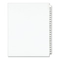 Office Jansan | Avery 01339 11 in. x 8.5 in. 25-Tab 226 to 250 Avery Style Preprinted Legal Exhibit Side Tab Index Dividers - White (1-Set) image number 0