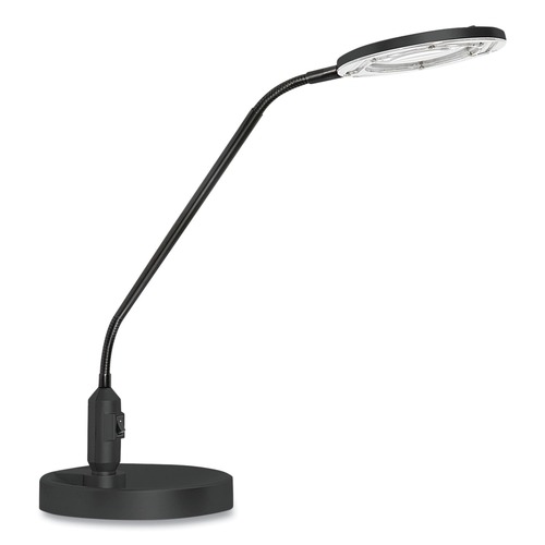  | Alera ALELEDM765B 6.88 in. W x 16.63 in. D x 16.75 in. H 3 Diopter Clamp-On LED Desktop Magnifier - Black image number 0
