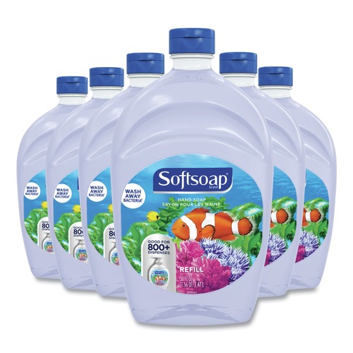 Office Jansan | Softsoap US05262A 50 oz Liquid Hand Soap Refill - Fresh Scent (6/Carton) image number 0