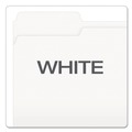  | Pendaflex 152 1/3 WHI 1/3-Cut Tabs Assorted Letter Size Colored File Folders - White (100/Box) image number 3