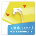 File Folders | Pendaflex 04152X2 YEL 1/5-Cut Tabs 2 in. Capacity Letter Size Extra Capacity Reinforced Hanging File Folders with Box Bottom - Yellow (25/Box) image number 2