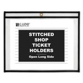 Office Jansan | C-Line 49912 Stitched Sides 12 in. x 9 in. 75-Sheet Capacity Shop Ticket Holders - Clear (25/Box) image number 1