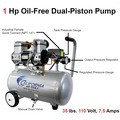 Portable Air Compressors | California Air Tools 4710W 1 HP 4.7 Gallon Quiet Air Compressor image number 8