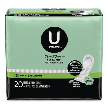 Kimberly-Clark U by Kotex Security Ultra-Thin Feminine Pads (8/Carton)