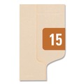 Office Jansan | Smead 67915 0.5 in. x 1 in. "15-in Yearly End Tab Folder Labels - Brown (25 Labels/Sheet, 10 Sheets/Pack) image number 1