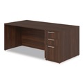 Office Desks & Workstations | Alera AE1NZK-S3672UF HRG 72 in. x 36 in. x 29 in. Seville Series Single Right Pedestal Desk - Mahogany image number 3