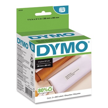 DYMO LabelWriter 1.12 in. x 3.5 in. Address Labels - White (2/Box)