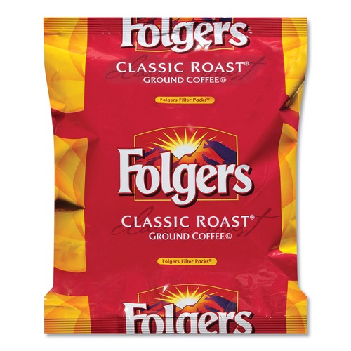 Facility Maintenance & Supplies | Folgers 2550006239 0.9 oz. Classic Roast Coffee Filter Packs (40/Carton) image number 0