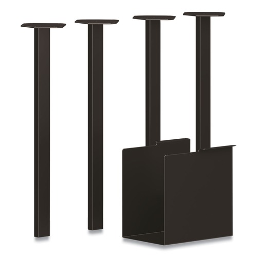 Office Desks & Workstations | HON HLCPL29WFH-PS.P71 5.75 in. x 28 in. 4 Legs Coze Desk Post Legs with Pencil Storage - Black image number 0
