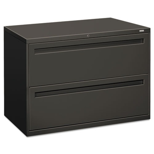  | HON H792.L.S Brigade 700 Series Two-Drawer 42 in. x 18 in. x 28 in. Lateral File Cabinet - Charcoal image number 0