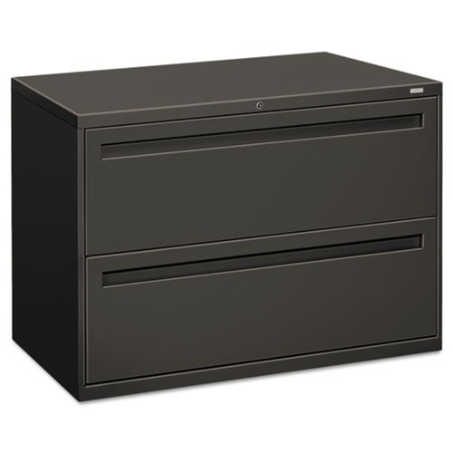 Office & Office Supplies | HON H792.L.S Brigade 700 Series Two-Drawer 42 in. x 18 in. x 28 in. Lateral File Cabinet - Charcoal image number 0