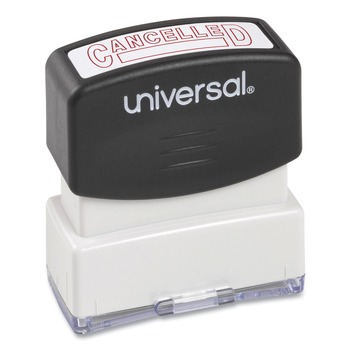 Universal Pre-Inked One-Color CANCELLED Message Stamp - Red