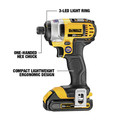 Impact Drivers | Dewalt DCF885C1 20V MAX Brushed Lithium-Ion 1/4 in. Cordless Impact Driver Kit (1.5 Ah) image number 2