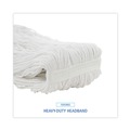 Mops | Boardwalk BWK220RCT 20 oz. Rayon Premium Cut-End Wet Mop Heads - White (12/Carton) image number 7