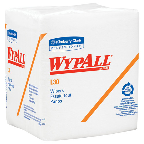 Paper Towels and Napkins | WypAll 5812 L30 Quarter Fold 12.5 in. x 12 in. Towels (90/Polypack, 12 Polypacks/Carton) image number 0