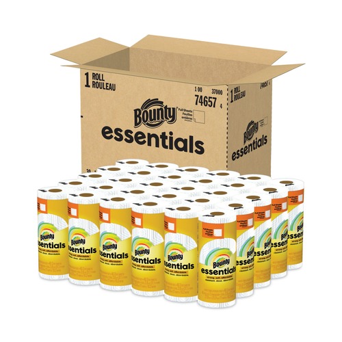 Cleaning & Janitorial Supplies | Bounty 74657 40-Sheet/Roll Essentials Paper Towels (30-Piece/Carton) image number 0