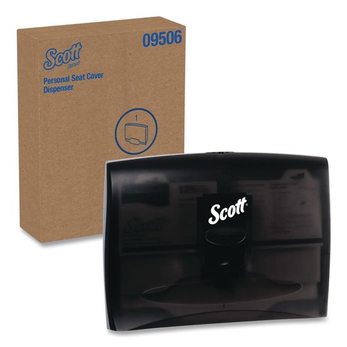 Paper & Dispensers | Scott 09506 17.5 in. x 2.25 in. x 13.25 in. Personal Seat Cover Dispenser - Black image number 0