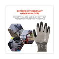 Work Gloves | Ergodyne 10302 ProFlex 7072 ANSI A7 Nitrile-Coated CR Gloves, Gray, Small, 12 Pairs/Pack image number 7