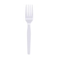 Cutlery | Boardwalk BWK FORKMWPS Mediumweight Polystyrene Fork - White (1000/Carton) image number 3