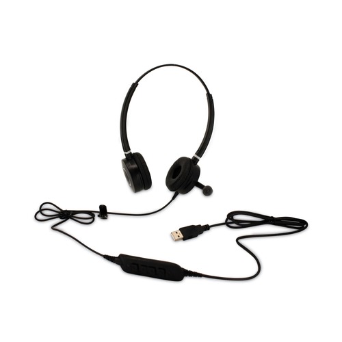 Spracht HS-WD-USB-2 Binaural Over The Head Headset - Black