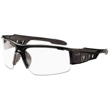 Ergodyne 52000 Skullerz Dagr Nylon/Polycarb Safety Glasses - Black Frame/Clear Lens