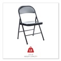 Office Chairs | Alera ALECA941 Armless Steel Folding Chair Supports Up to 275 lbs. - Black (4/Carton) image number 5