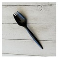 Food Service | Boardwalk BWKSPORKBLPP Mediumweight Polypropylene Plastic Spork Cutlery - Black (1000/Carton) image number 3