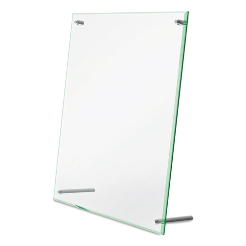 Office Jansan | Deflecto 799693 Letter Insert Superior Image Beveled Edge Sign Holder - Clear/Green-Tinted Edges image number 0