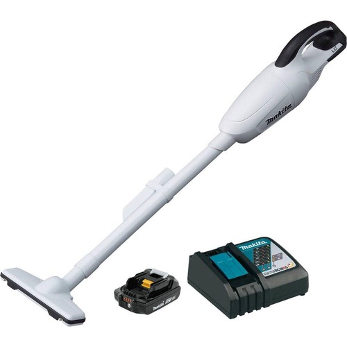 Upright Vacuum | Factory Reconditioned Makita XLC02RB1W-R 18V Lithium-Ion Upright Compact Cordless Vacuum Kit (2 Ah) image number 0