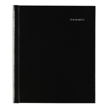AT-A-GLANCE 12-Month: Jan 2026 to Dec 2026 8.5 in. x 7 in. DayMinder Hard-Cover Unruled Monthly Planner with Memo Section - Black Cover