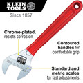 Adjustable Wrenches | Klein Tools D507-12 12 in. Extra Capacity Adjustable Wrench - Transparent Red Handle image number 1