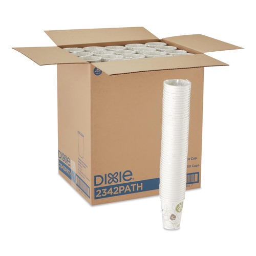 Labor Day Sale! Save $30 off $199! | Dixie 2342PATH Pathways 12 oz. Paper Hot Cups (1000/Carton) image number 0