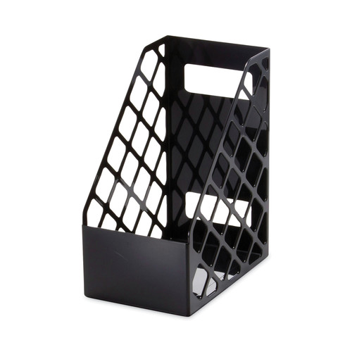  | Universal UNV08119 6 1/4 in. x 9 1/2 in. x 11 3/4 in. Recycled Plastic Magazine File - Large, Black image number 0