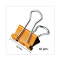 Office Jansan | Universal UNV31028 Binder Clips with Storage Tub - Small, Assorted (40/Pack) image number 2