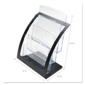 Office Jansan | Deflecto 693704 11.25 in. x 6.94 in. x 13.31 in. 3-Tier Literature Holder - Leaflet Size, Black image number 7