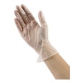 Disposable Gloves | Boardwalk BWK361SBX 3.6 mil 9.5 in. Long Powder-Free Exam Vinyl Gloves - Small, Clear (100/Box) image number 8